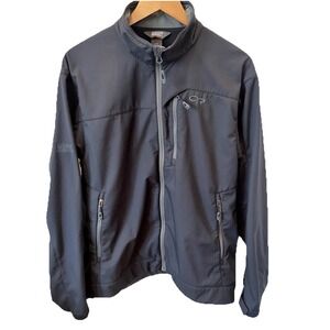 Outdoor Research Transfer Jacket Mens Large Black Full Zip Soft Shell Pocket